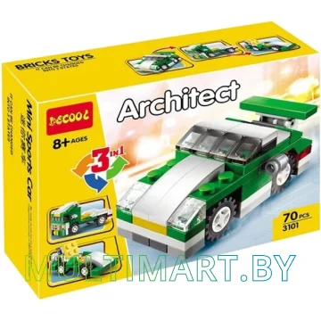 Конструктор Decool 3101 Машинка 3 в 1 (70 деталей)